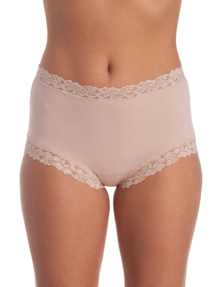 Parisienne Cotton Full Brief in Beige