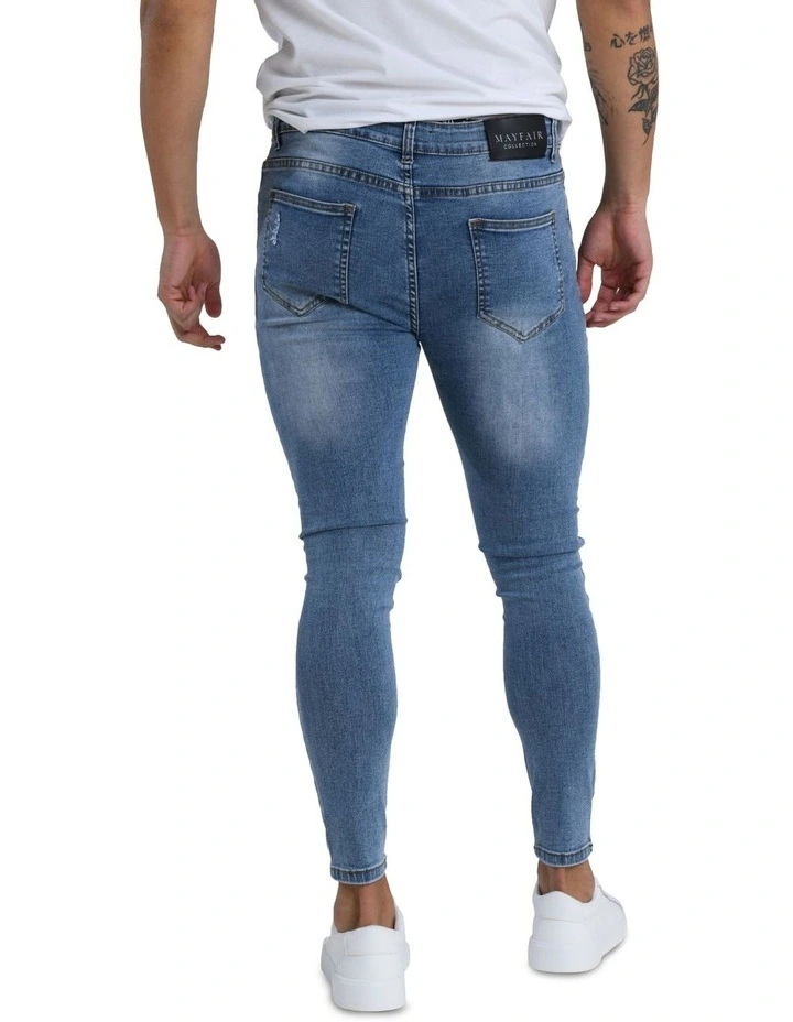 Classic Ash Distressed Jean in Blue