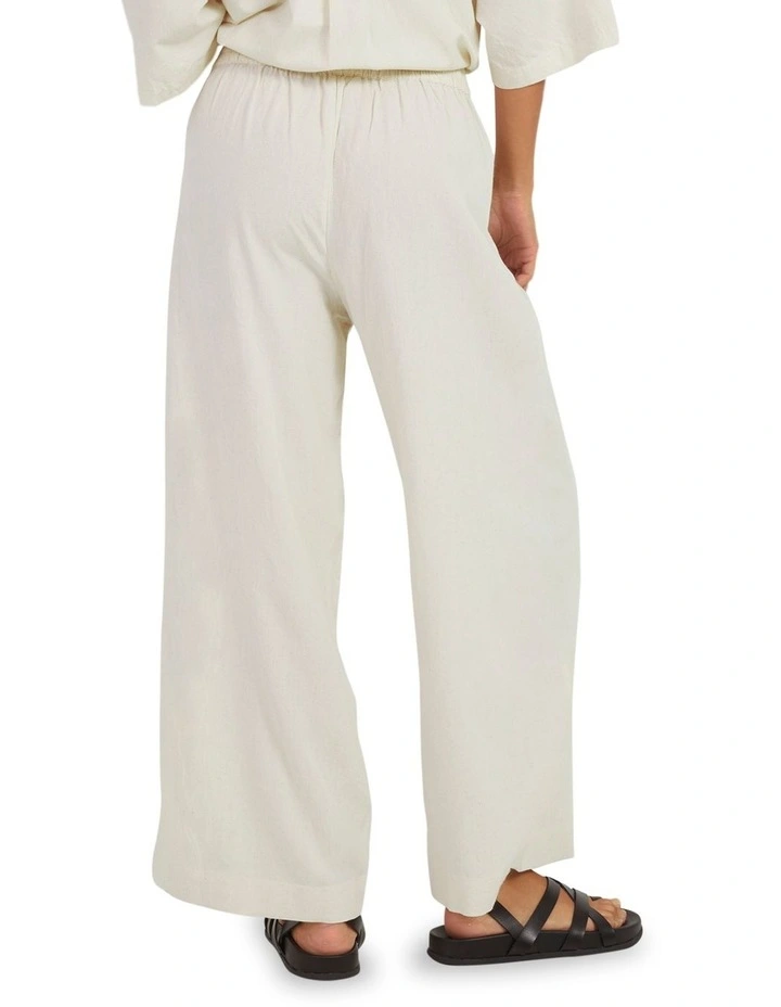 Lekeitio Bay Cropped Palazzo Trousers in Undyed