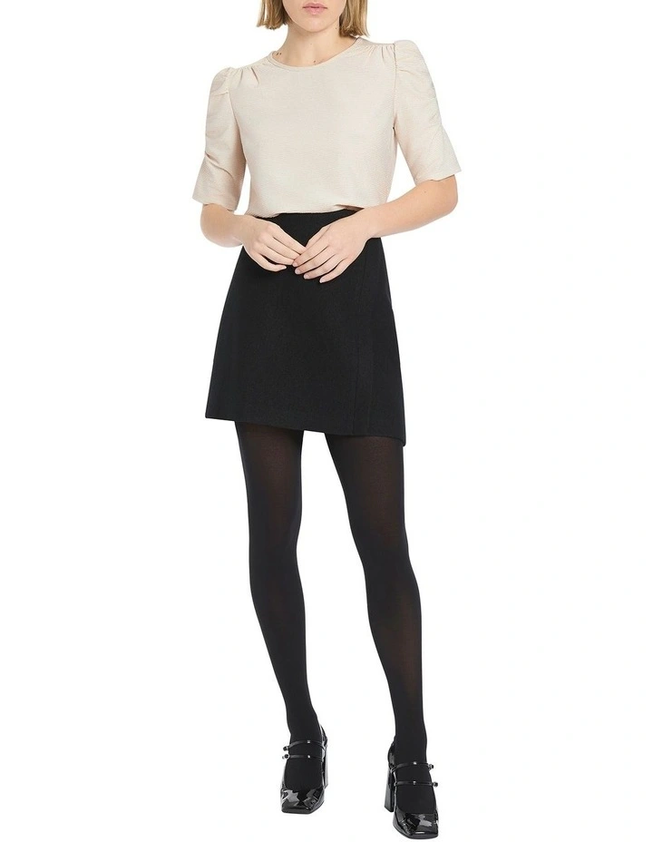 Tegan Puff Sleeve Top in Ivory