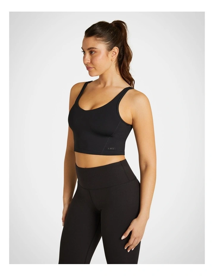 Mantra Longline Low Impact Sports Bra in Black