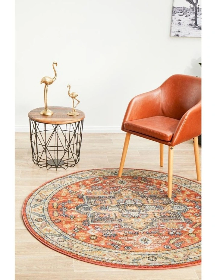 Legacy 850 Round Rug In Terracotta