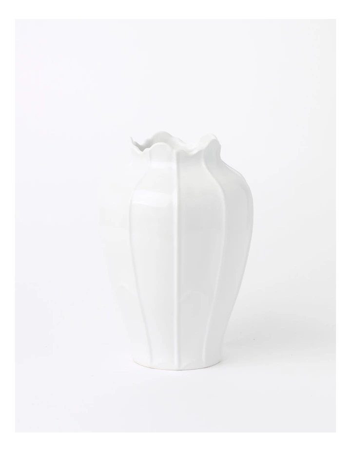 Forde Ceramic Vase Small in White 25cm