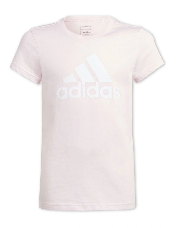 Essentials Big Logo Cotton T-shirt in Clear Pink/White