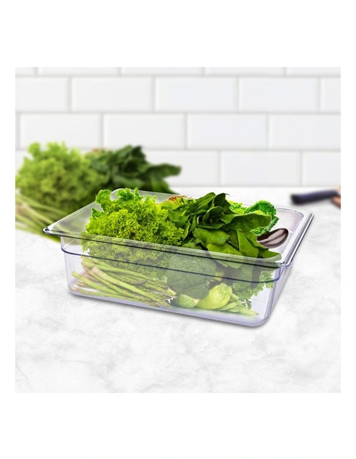 Gastronorm GN Pan 1/2 Food Tray Storage 150mm in Clear