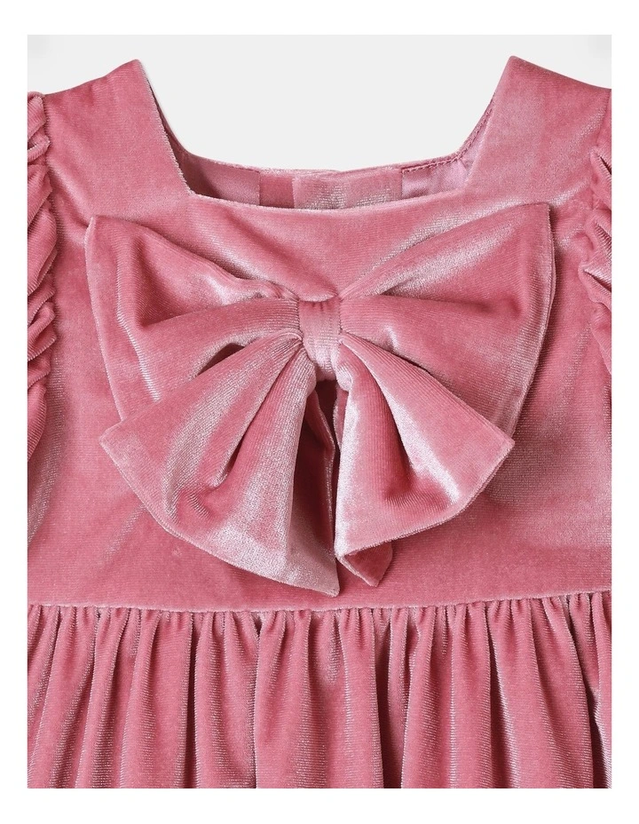Charlotte Bow Dress In Pink