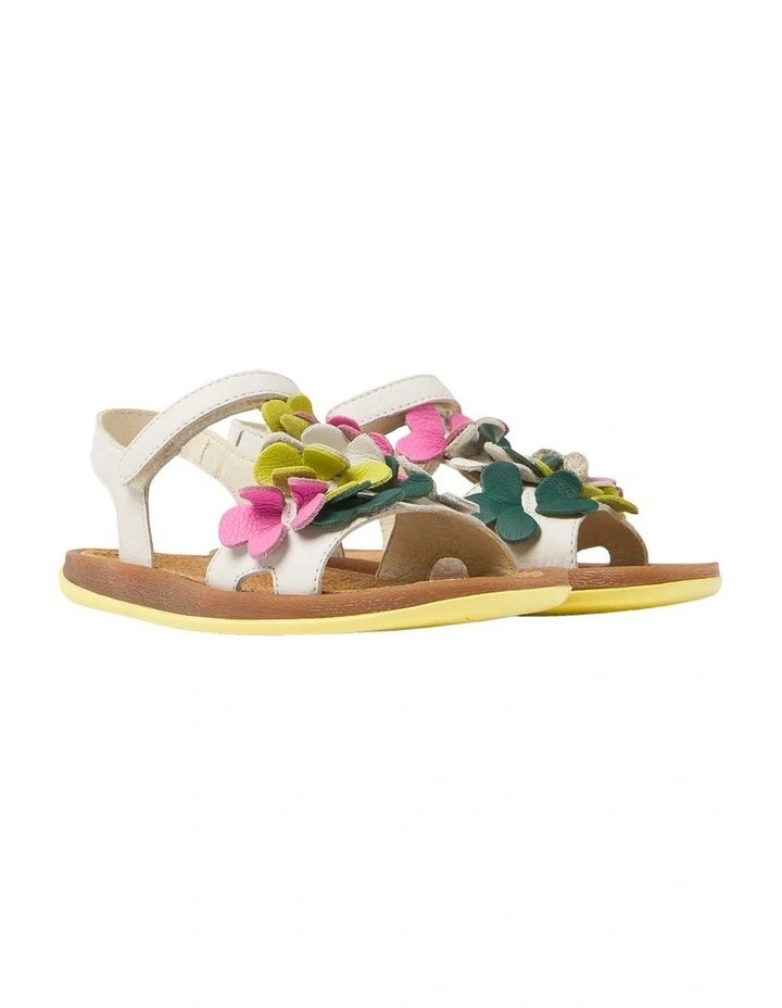 Twins Petal Sandals in White
