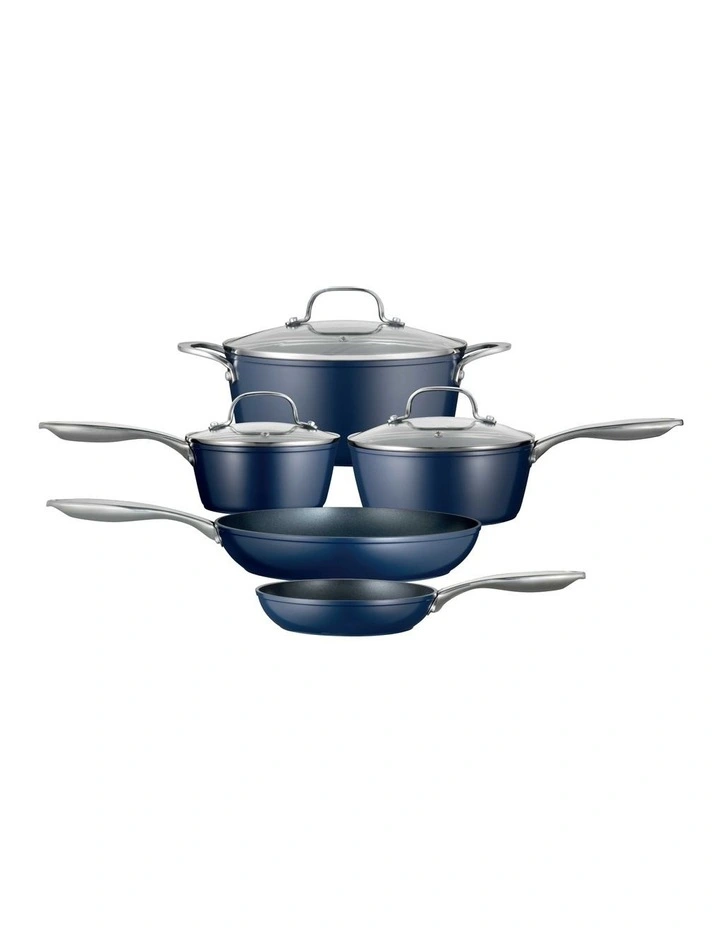 Colors Non Stick Cookware Set 5 Piece in Midnight Blue