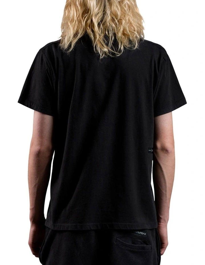 Displaced T-shirt in Black/Blue