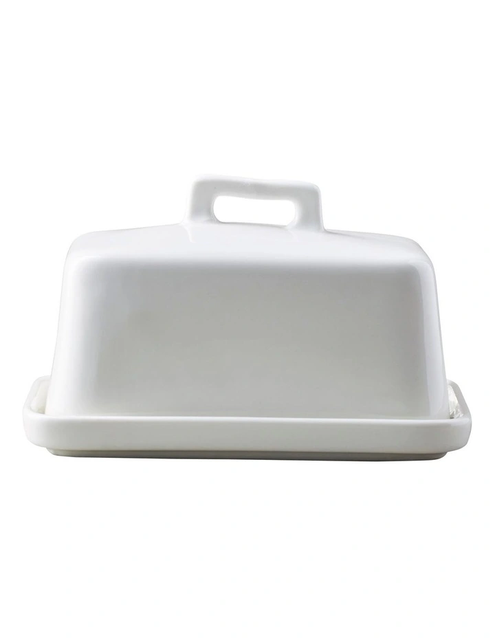 Epicurious Gift Boxed Butter Dish in White