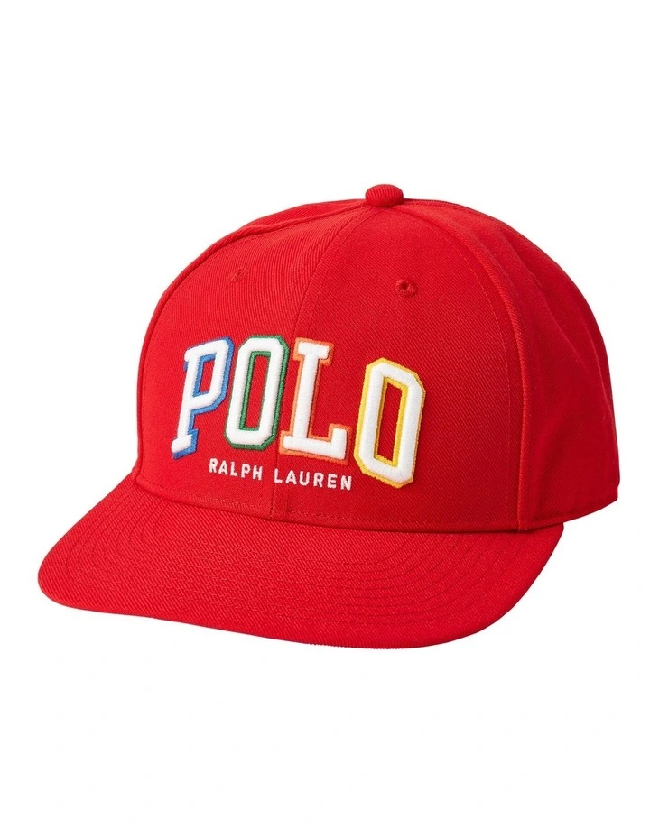 Logo Twill Ball Cap in Red