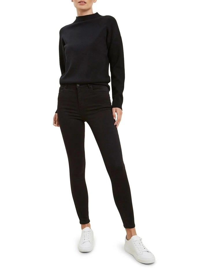 Core High Waist Skinny Jean Black