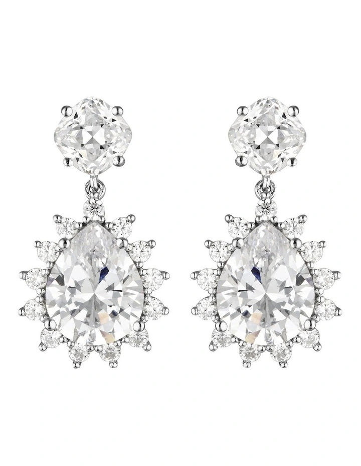Luxe Velluto Silver Drop Earrings