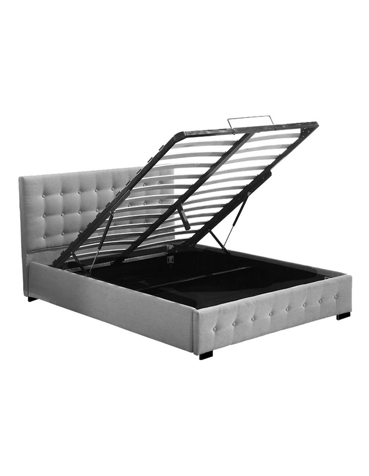 Gas Lift Storage Bed Frame in Grey