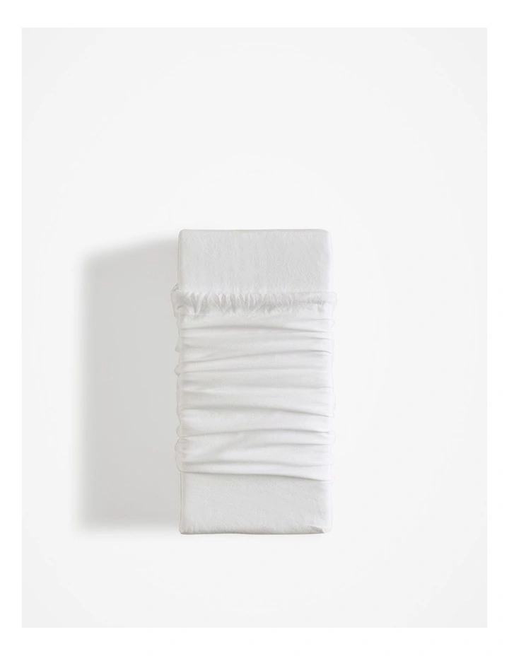 Brae Australian Cotton Single Fitted Sheet in White