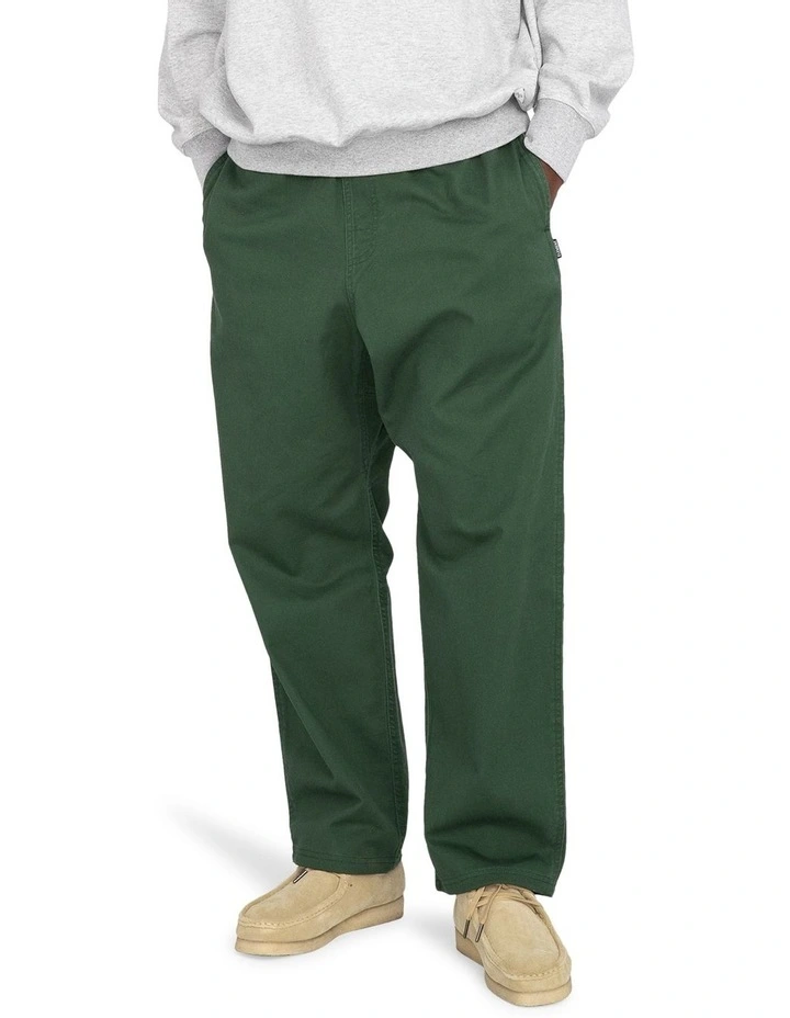Chillin Twill Elasticized Pants in Green