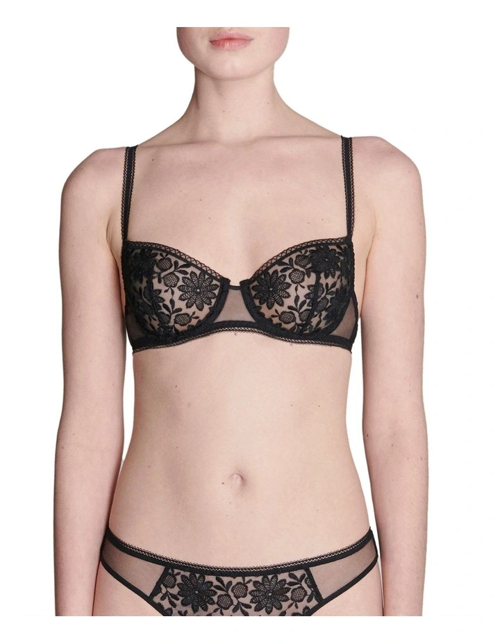 Amazone Half Cup Bra in Black