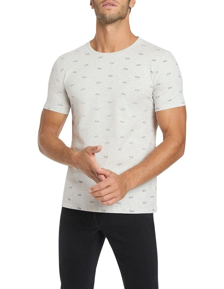 Fox Office Tee in Grey/Multi