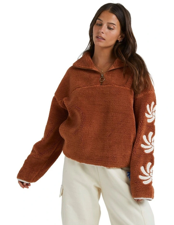 Sun Fun Half Zip Jumper in Sunburnt