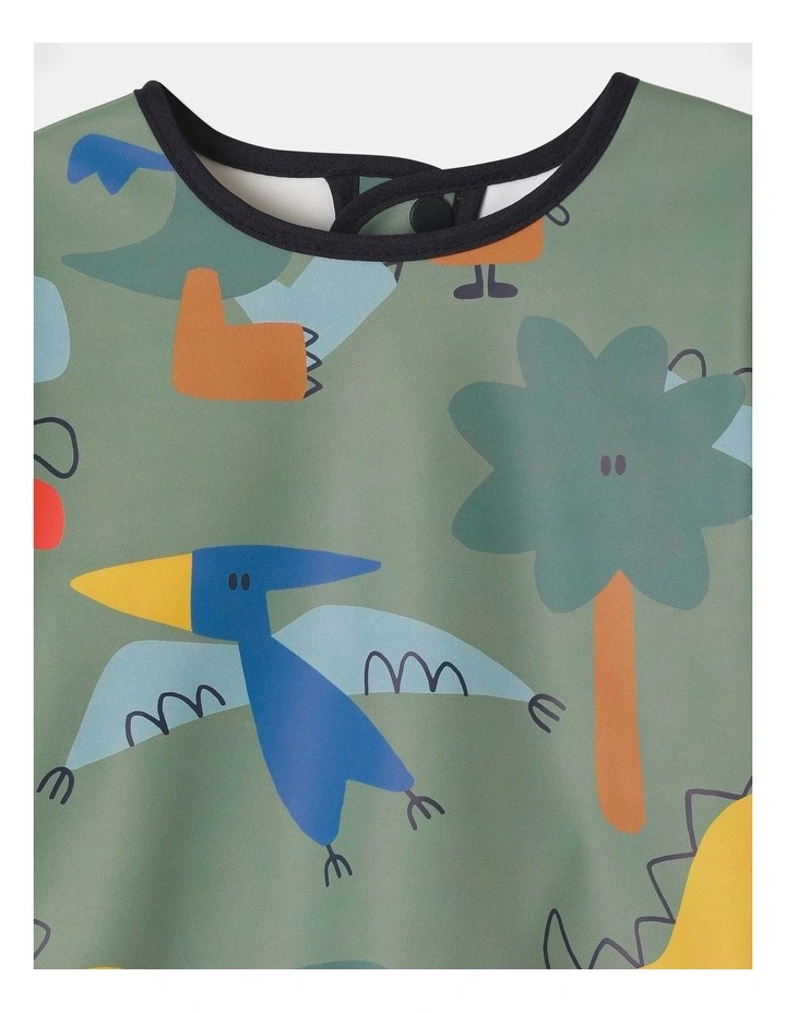 Dino Feeding Smock in Blue