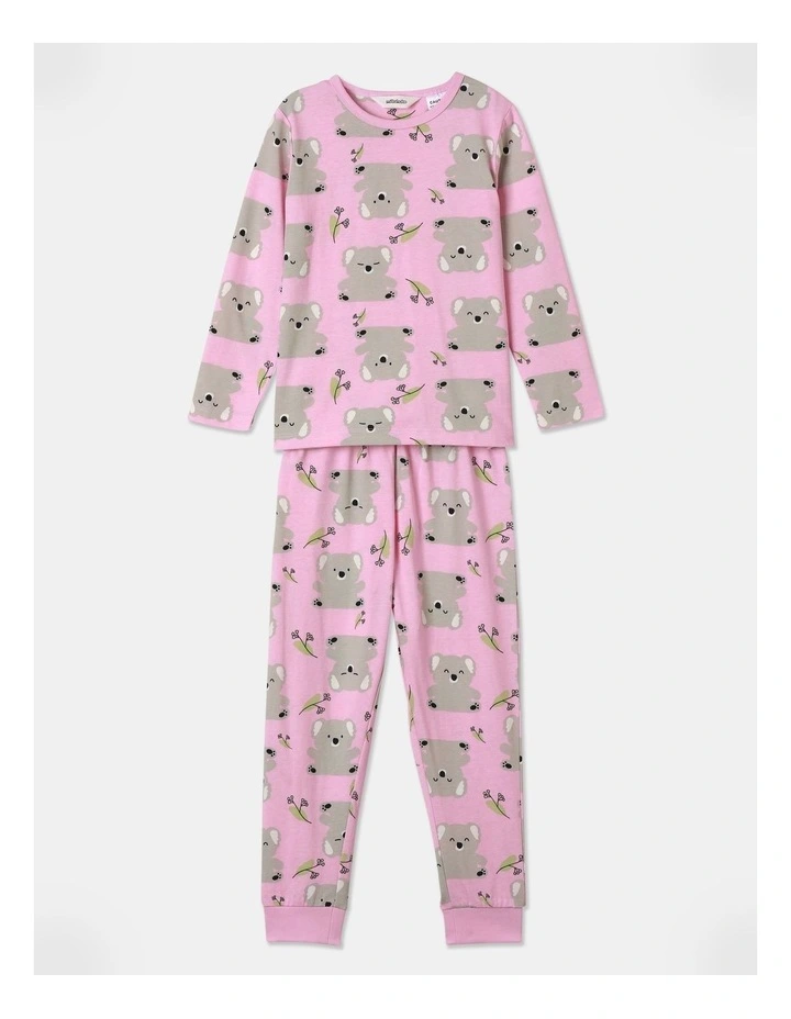 Essential Koala Pyjama Set in Baby Pink