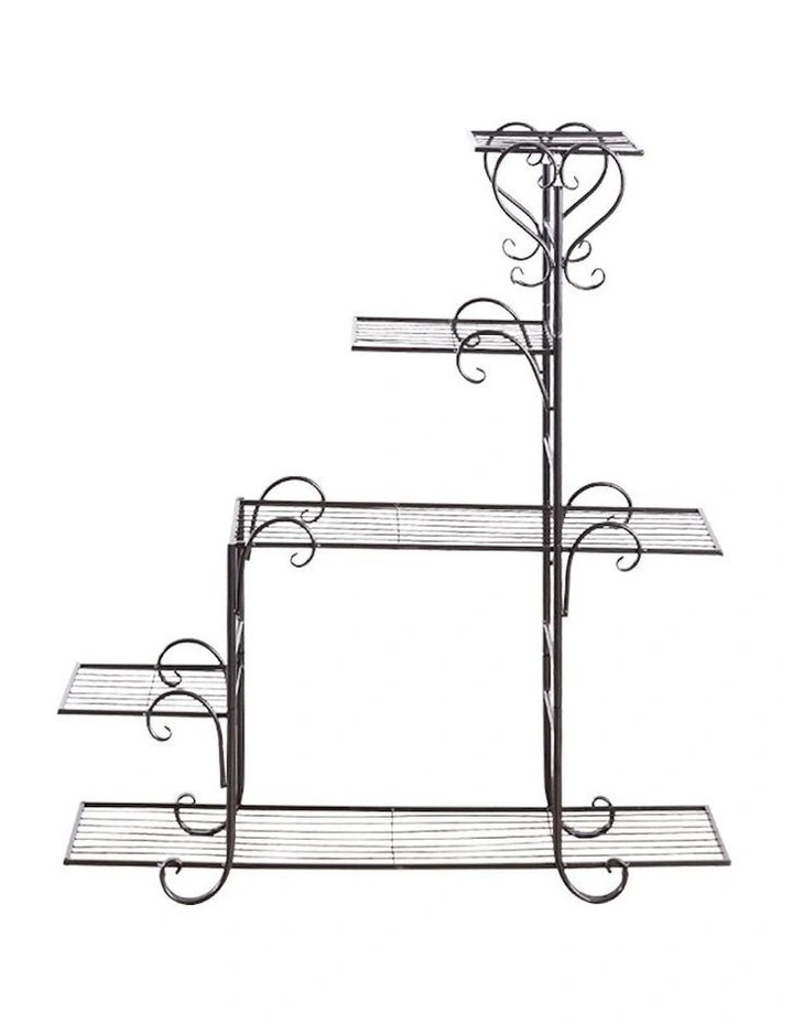 Outdoor Indoor Metal Plant Stand in Black