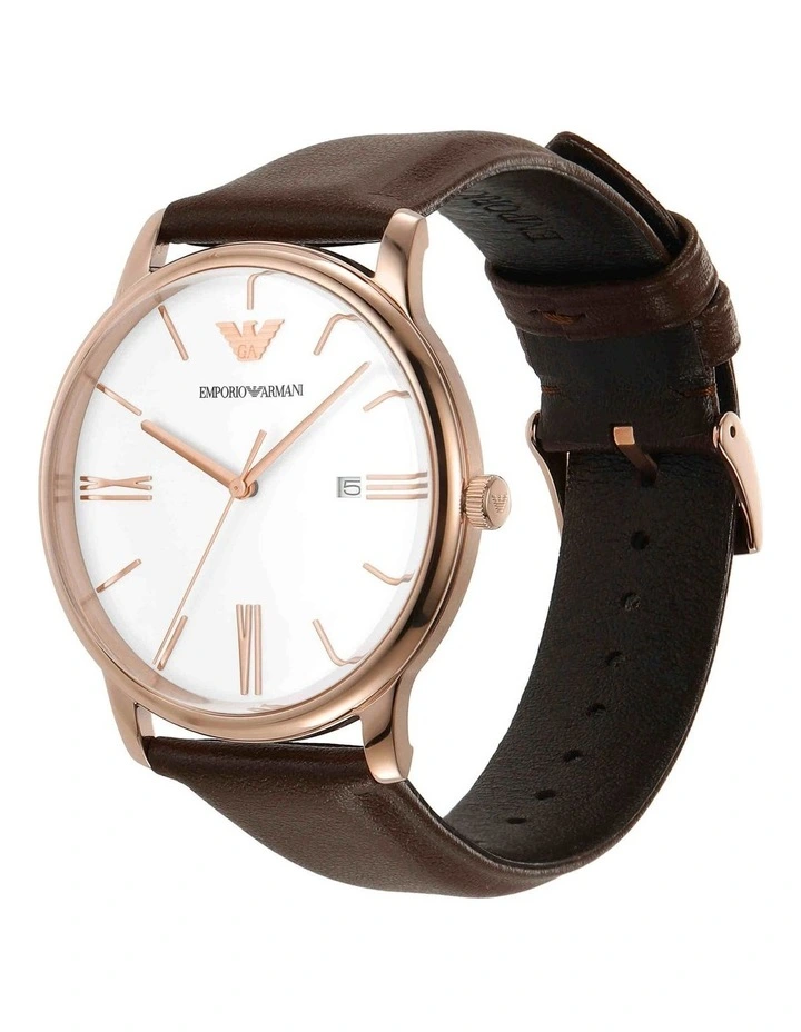 Stainless Steel AR11572 Analogue Watch in Brown