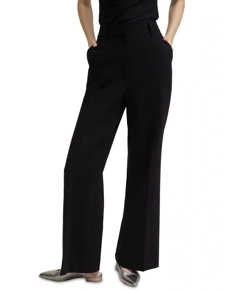 Lydia Stretch Wide Leg Pants in Black