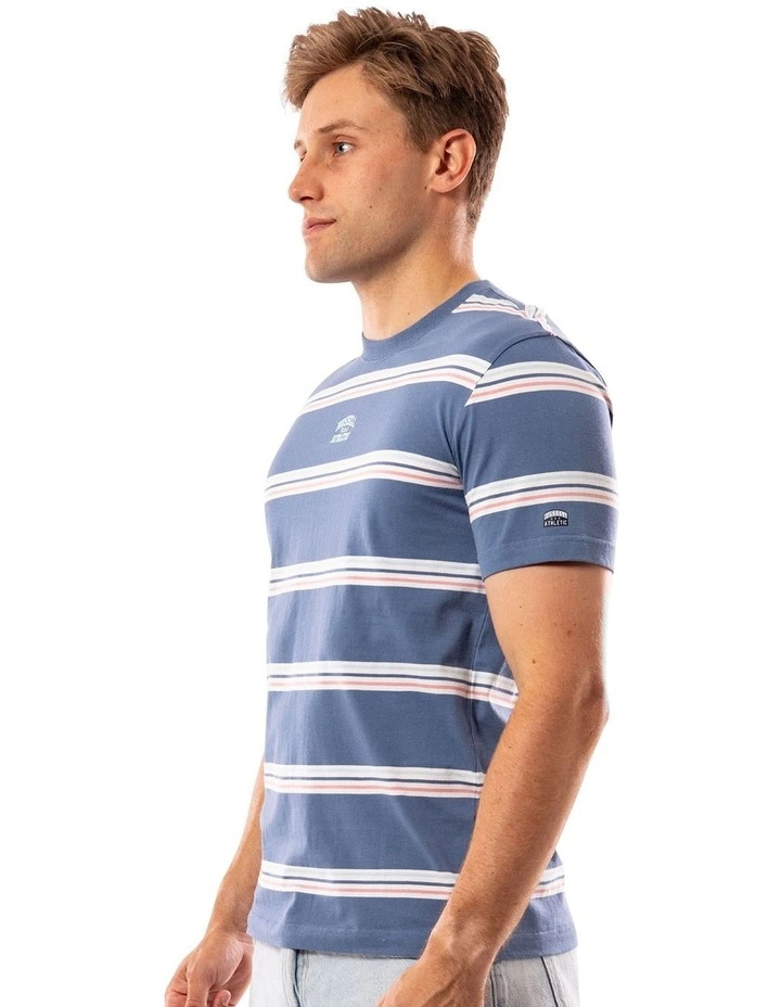 Malibu Stripe Tee in Seal