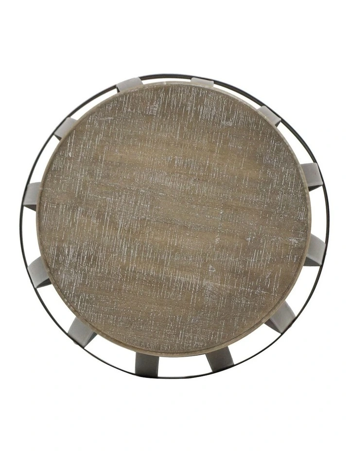 Industro-Chic Barrel Stool in Rust