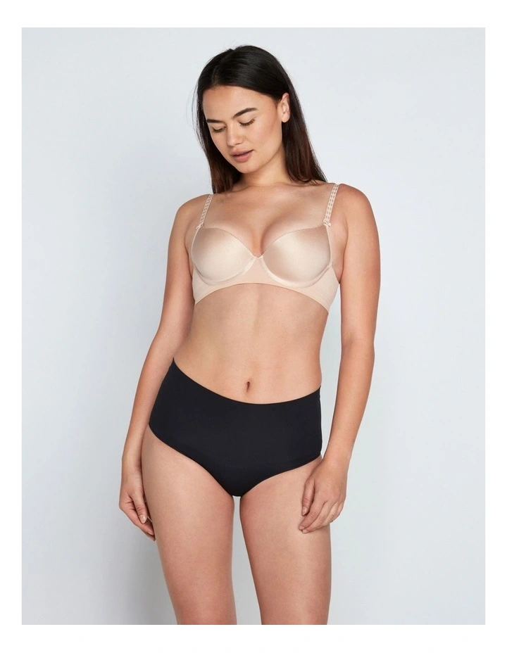 Medium Control Waisted Brief in Black