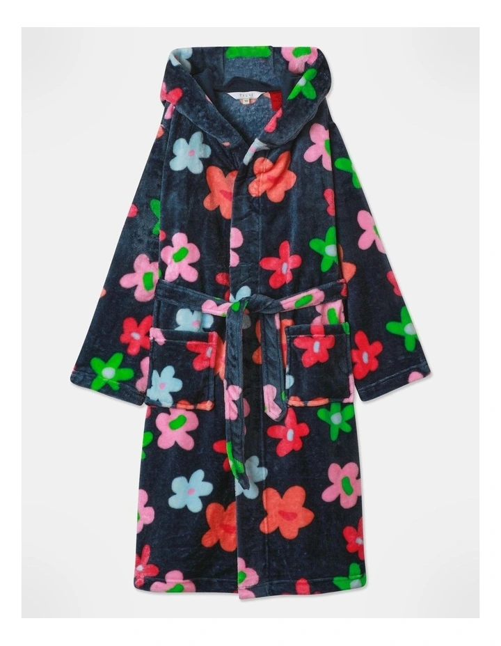 Flowers Gown in Indigo