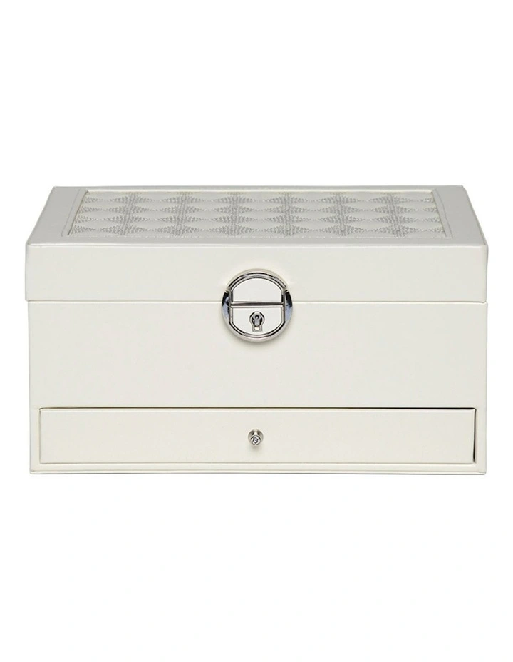 Compact White Jewellery Box