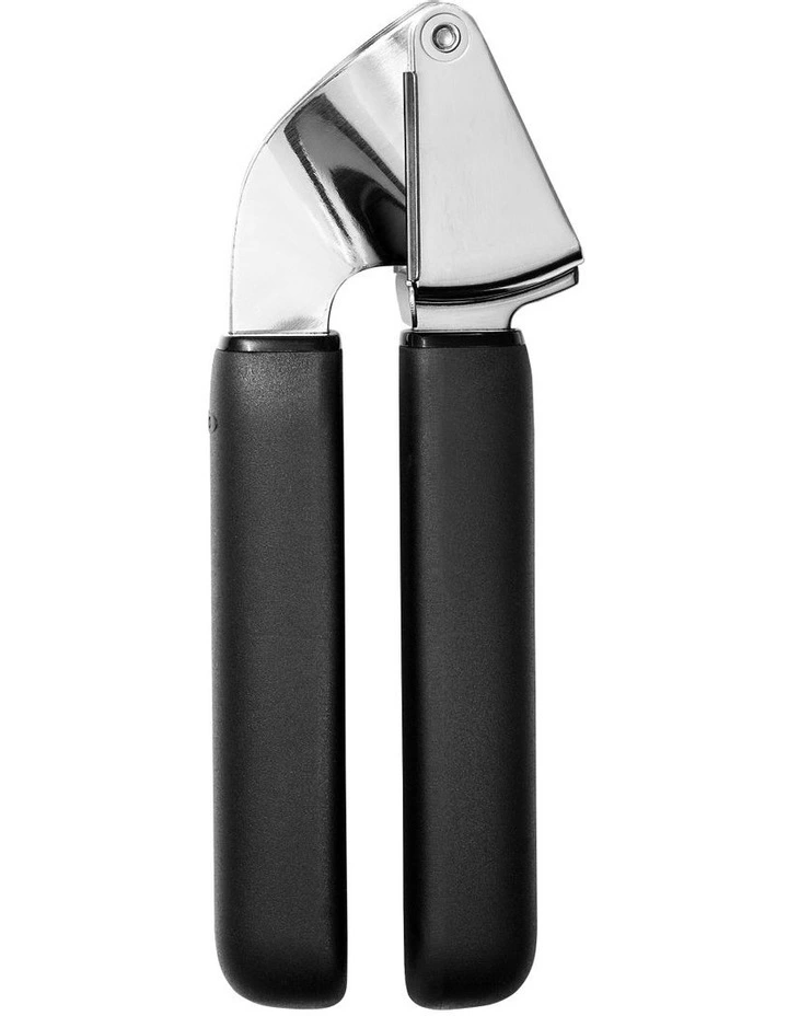 Garlic Press in Black,Silver