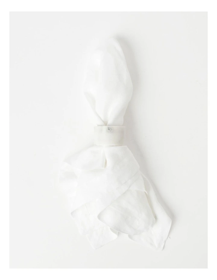 Marble Napkin Rings White 4 Pack