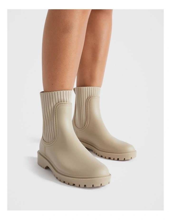 Alannah Rain Boot in Beige