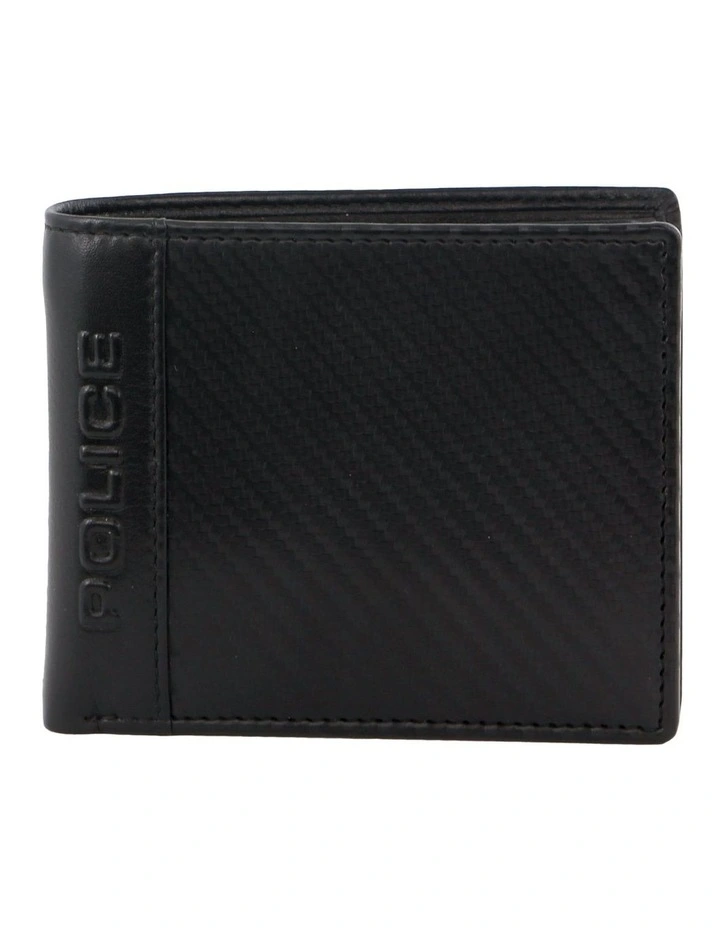 Leather Slimline Bi-Fold Wallet in Black
