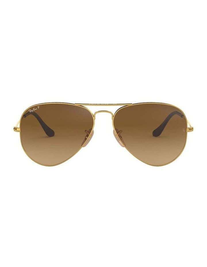 Aviator Gradient Gold RB3025 Polarised Sunglasses