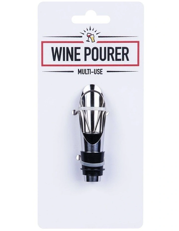Wine Pourer Bottle Stopper Silver