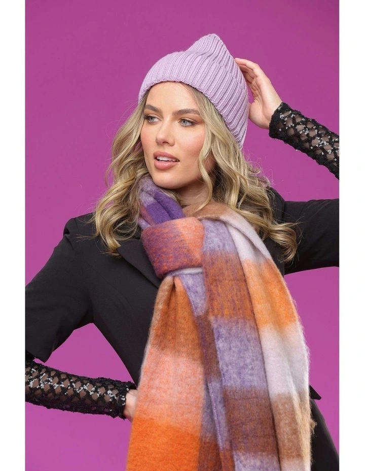 Mia Wool Blend Beanie in Lilac