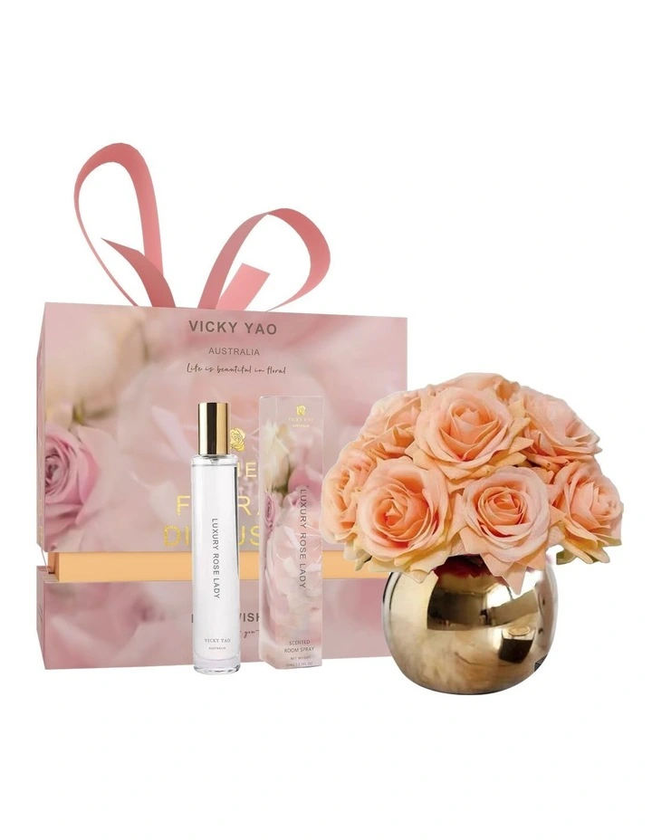 Natural Touch Orange 12 Alice Roses & Luxury White Ginger Fragrance 50ml.