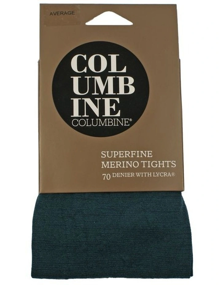 Plain Superfine 70D Merino Tights in Ocean