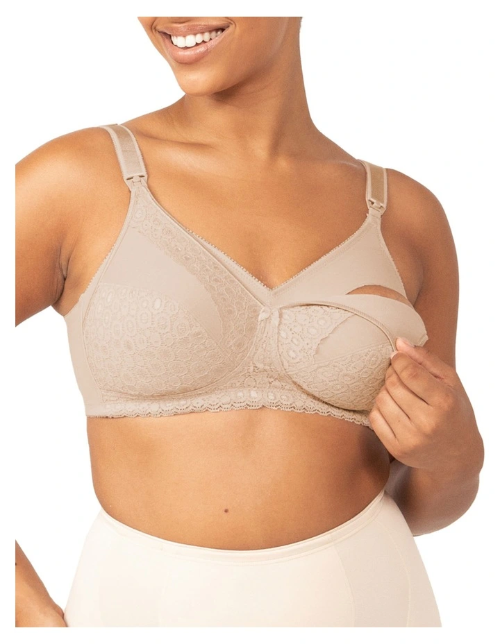 Lace Maternity Bra in Natural