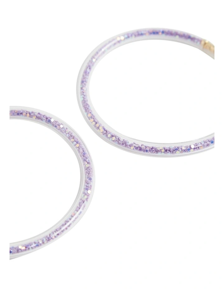 Glitter Bangle Pack in Pink