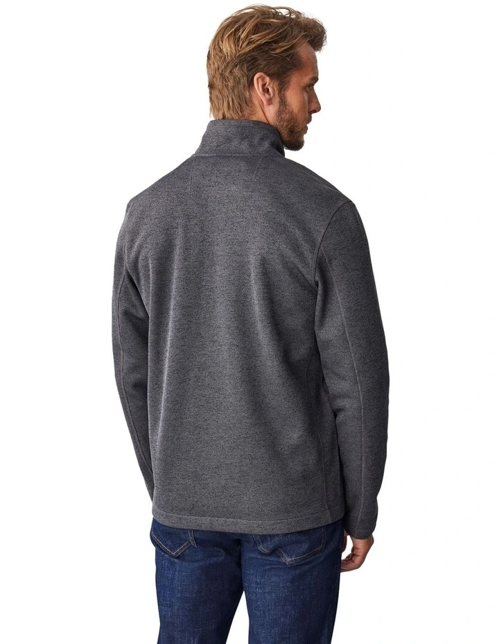 Gazflex Zip Through Sweat Shirt in Charcoal