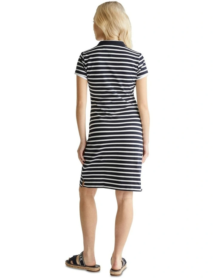 Slim Polo Dress in Blue
