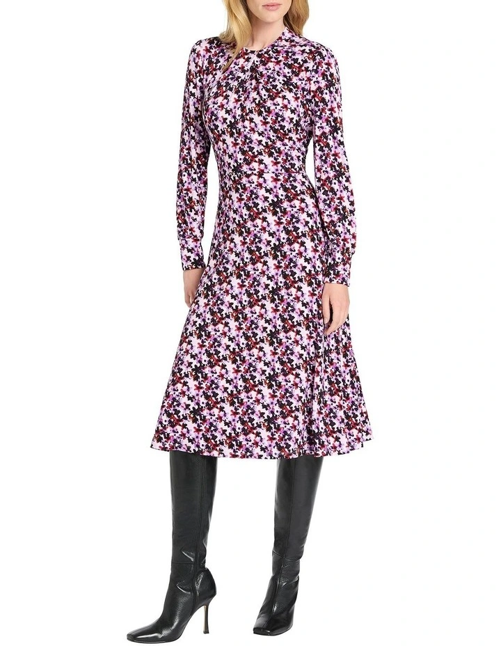 Fabienne Jersey Dress in Peony Multi