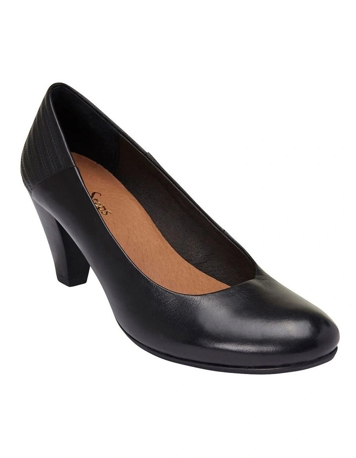 Edina Black Glove Heeled Shoes