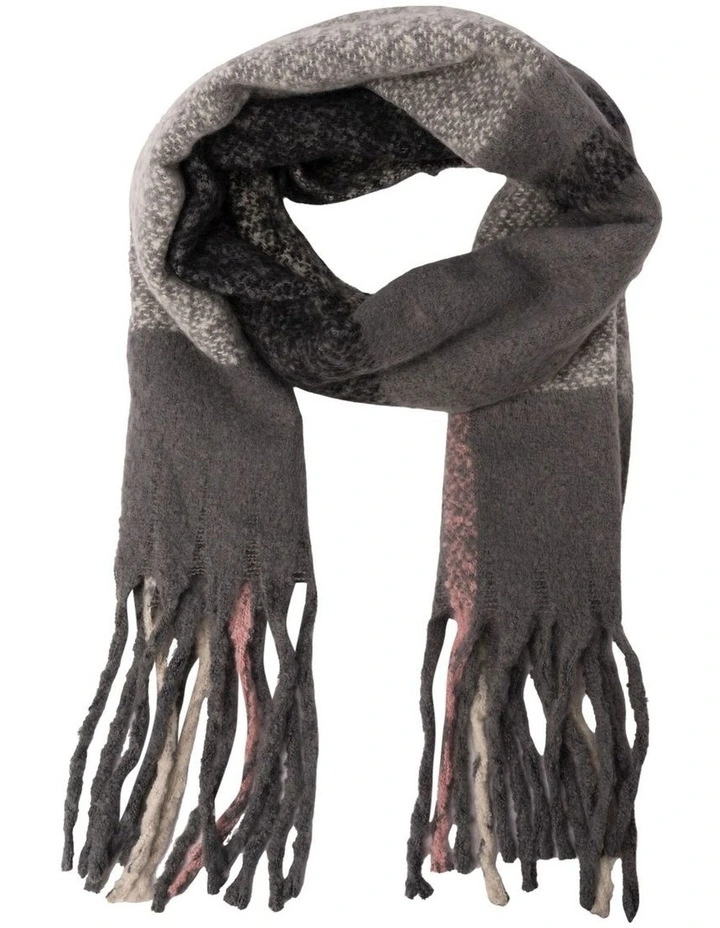 Big Block Scarf in Grey