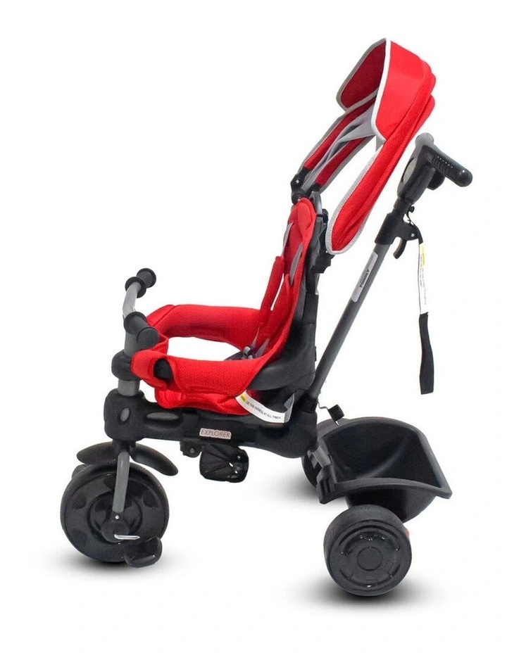 Explorer Reclining Kids Trike/Pram & Parent Handle 10-36m Red